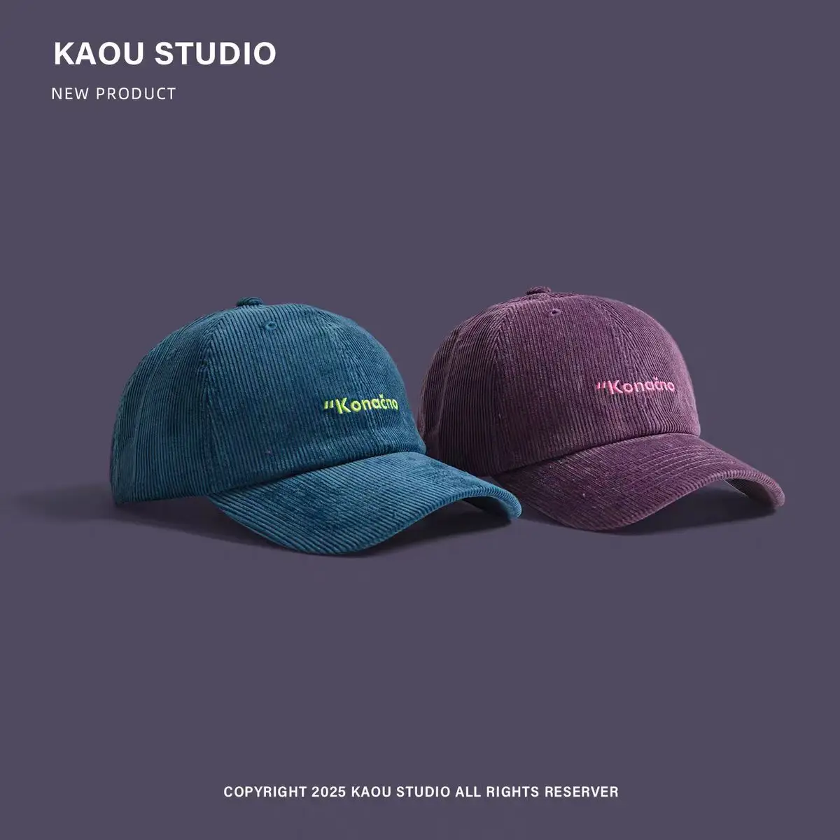 Korean Embroidered Corduroy Cap Women Winter Men - Image 9