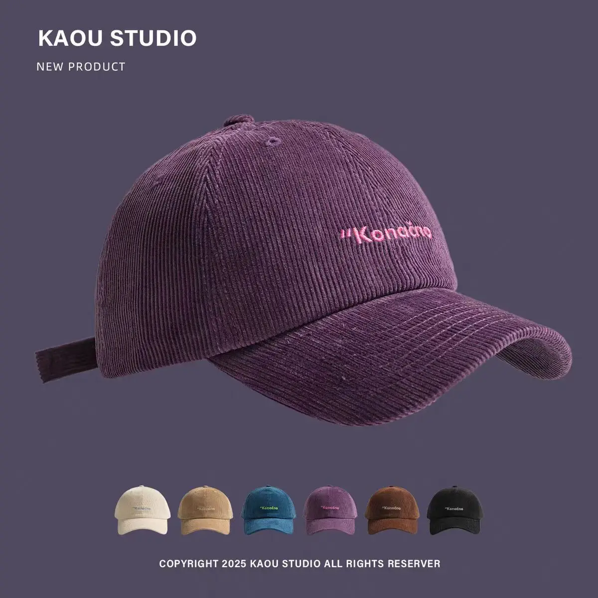 Korean Embroidered Corduroy Cap Women Winter Men - Image 10