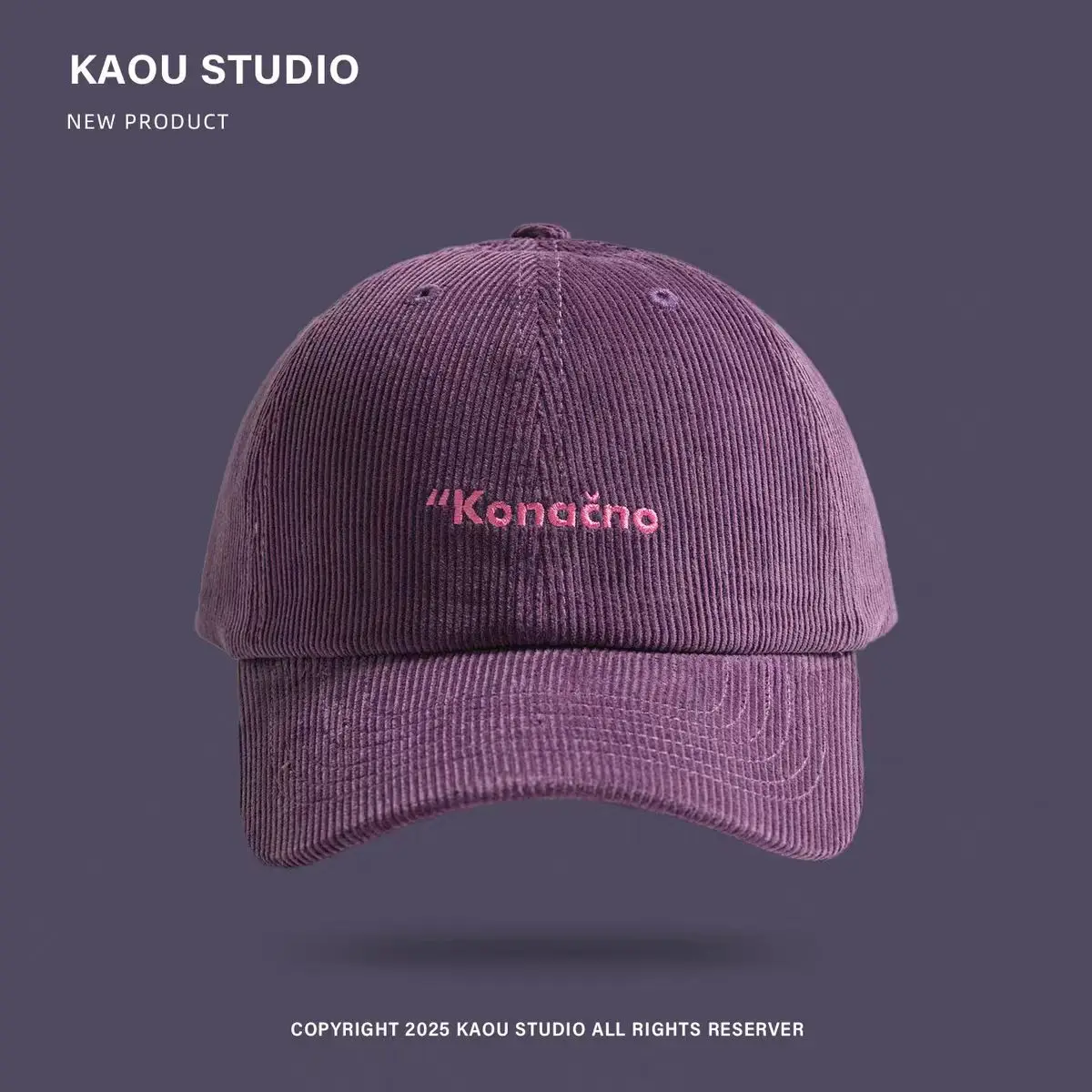 Korean Embroidered Corduroy Cap Women Winter Men — feature 2