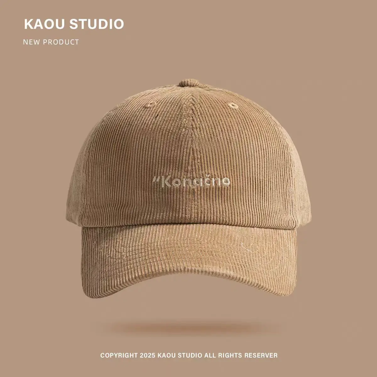 Korean Embroidered Corduroy Cap Women Winter Men — feature 3