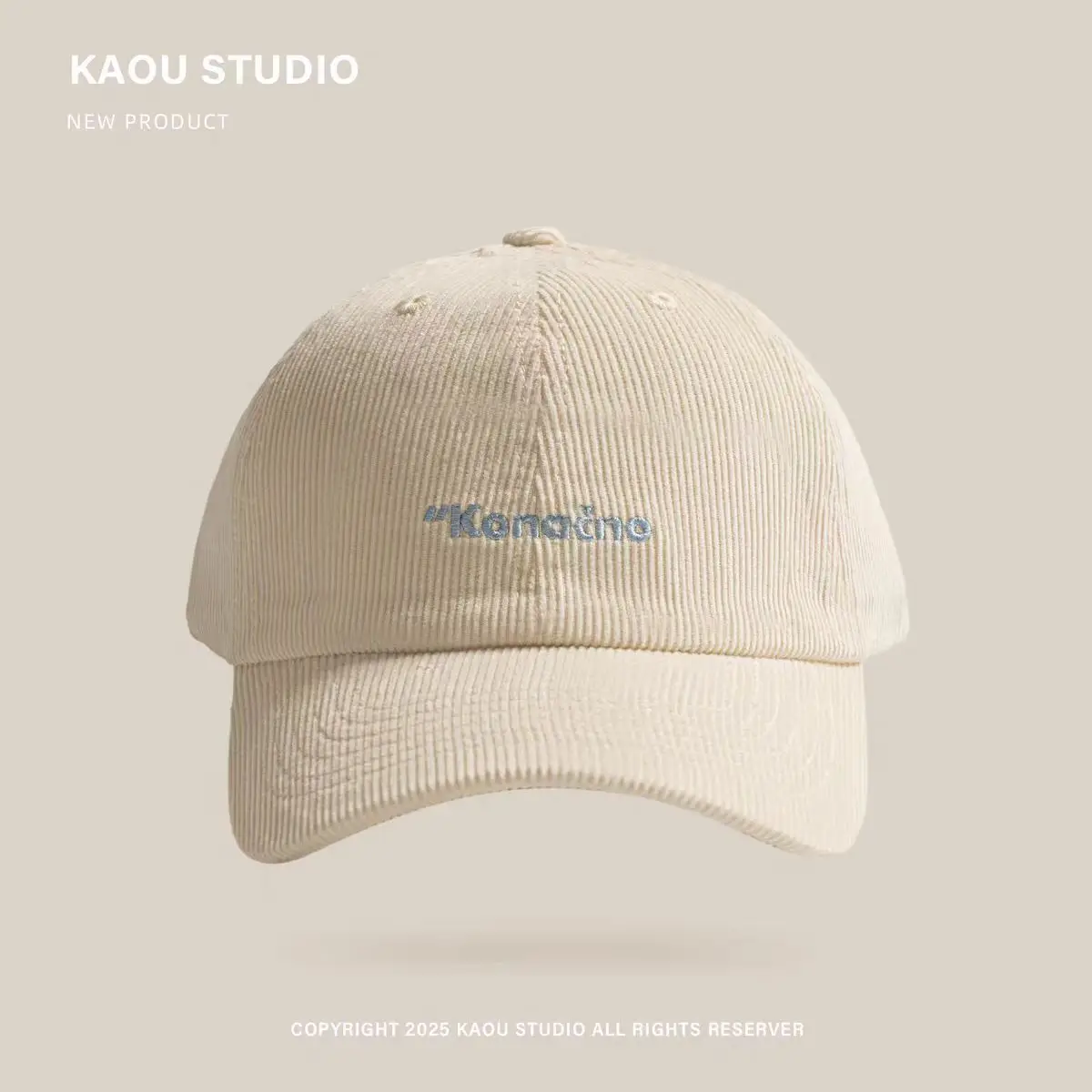 Korean Embroidered Corduroy Cap Women Winter Men — feature 6