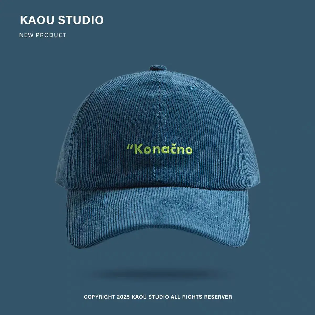 Korean Embroidered Corduroy Cap Women Winter Men - Image 3