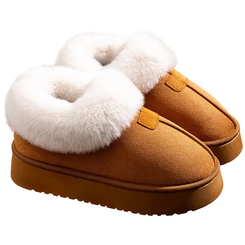 Women's Winter Slippers with a Stepping-On-Clouds Feel, 2025 New Indoor Home Thick-Soled Warm Plush Maternity Cotton Shoes - Image 10