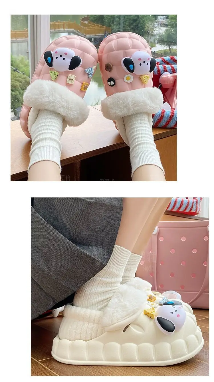 Cartoon Dog Winter Cotton Slippers for Women — feature 20