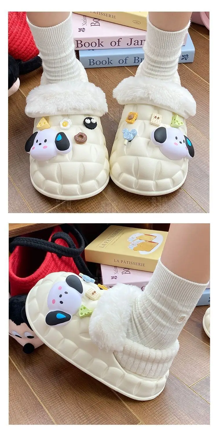 Cartoon Dog Winter Cotton Slippers for Women — feature 21