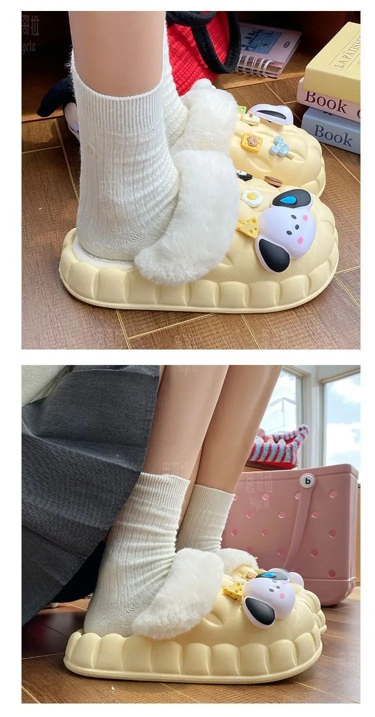 Cartoon Dog Winter Cotton Slippers for Women — feature 25