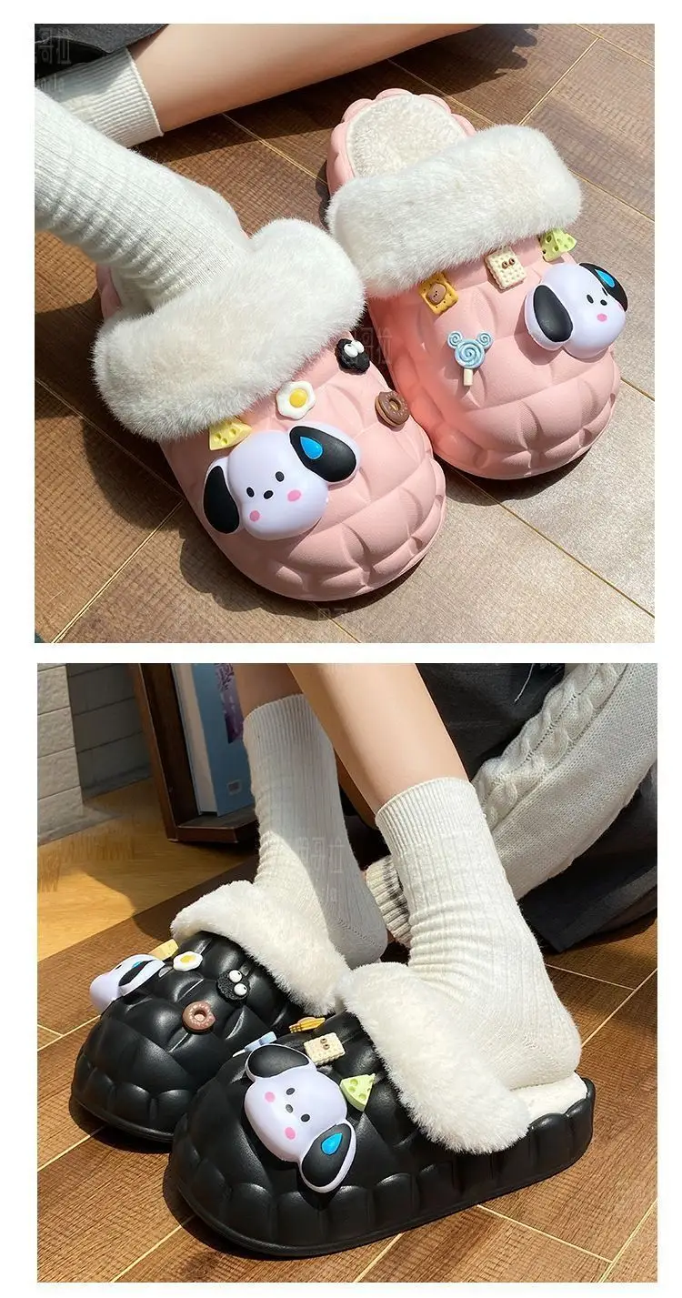 Cartoon Dog Winter Cotton Slippers for Women — feature 27