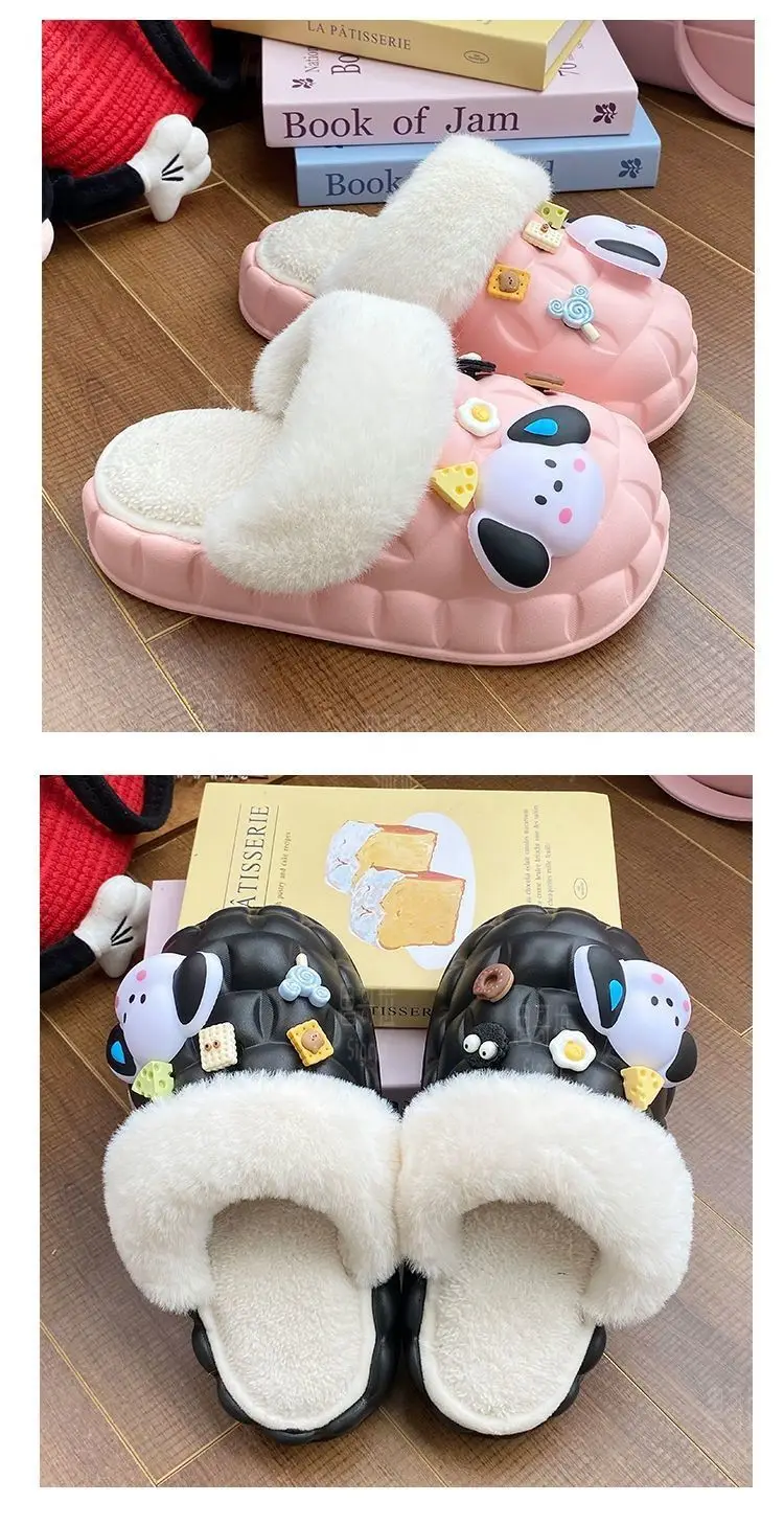 Cartoon Dog Winter Cotton Slippers for Women — feature 28