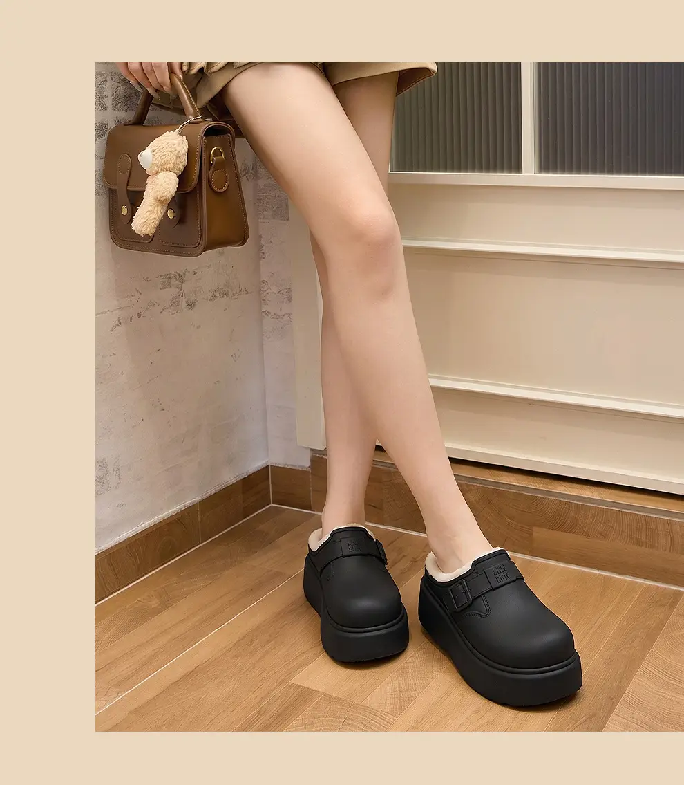 Waterproof Cotton Slippers for Women in Winter, Eva Thick-Soled Outerwear, Plush and Warm, Home Indoor Use, Women's Cotton Slippers Wholesale — feature 10