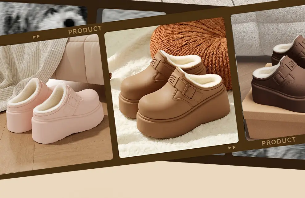 Waterproof Cotton Slippers for Women in Winter, Eva Thick-Soled Outerwear, Plush and Warm, Home Indoor Use, Women's Cotton Slippers Wholesale — feature 7