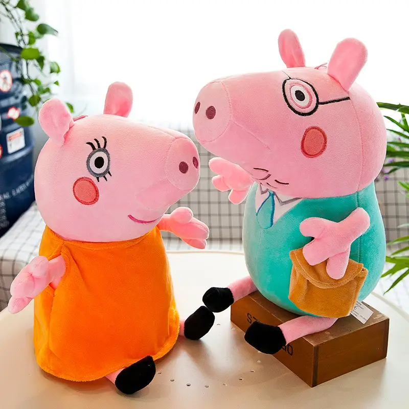 Peppa Pig and George's Family Plush Toys Cartoon Pig Doll Gift for Children Sleeping Pillow Doll