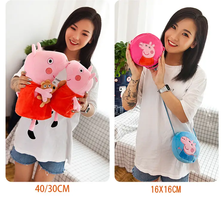 Peppa Pig and George's Family Plush Toys Cartoon Pig Doll Gift for Children Sleeping Pillow Doll — feature 10