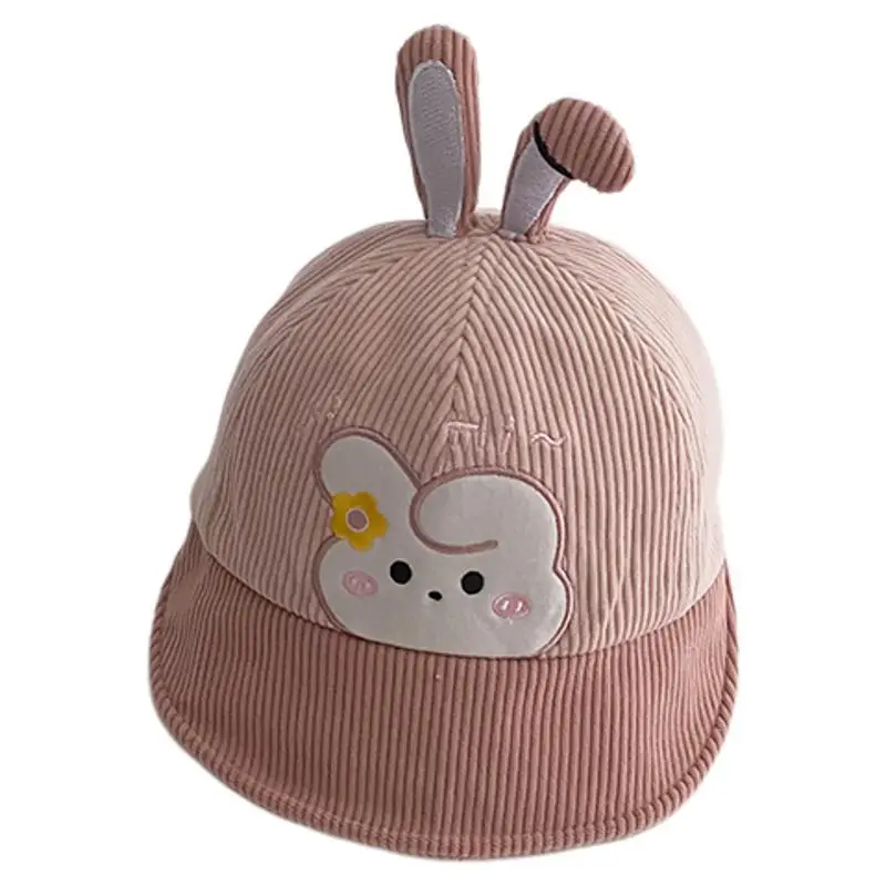 Children's Pink Bunny Cap Autumn Winter Warm Windproof Large Bristle - Image 16