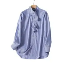 Cross-Border Wholesale Women's New European and American Style Pocket-Decorated Silk Shirt 7823147 Pajama-Style Pants 7824147 — feature 5