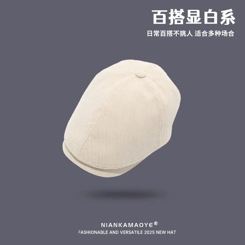 Black Japanese-Style Forward Cap for Women Winter - Image 6