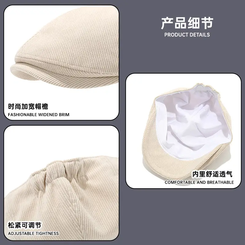 Black Japanese-Style Forward Cap for Women Winter - Image 7
