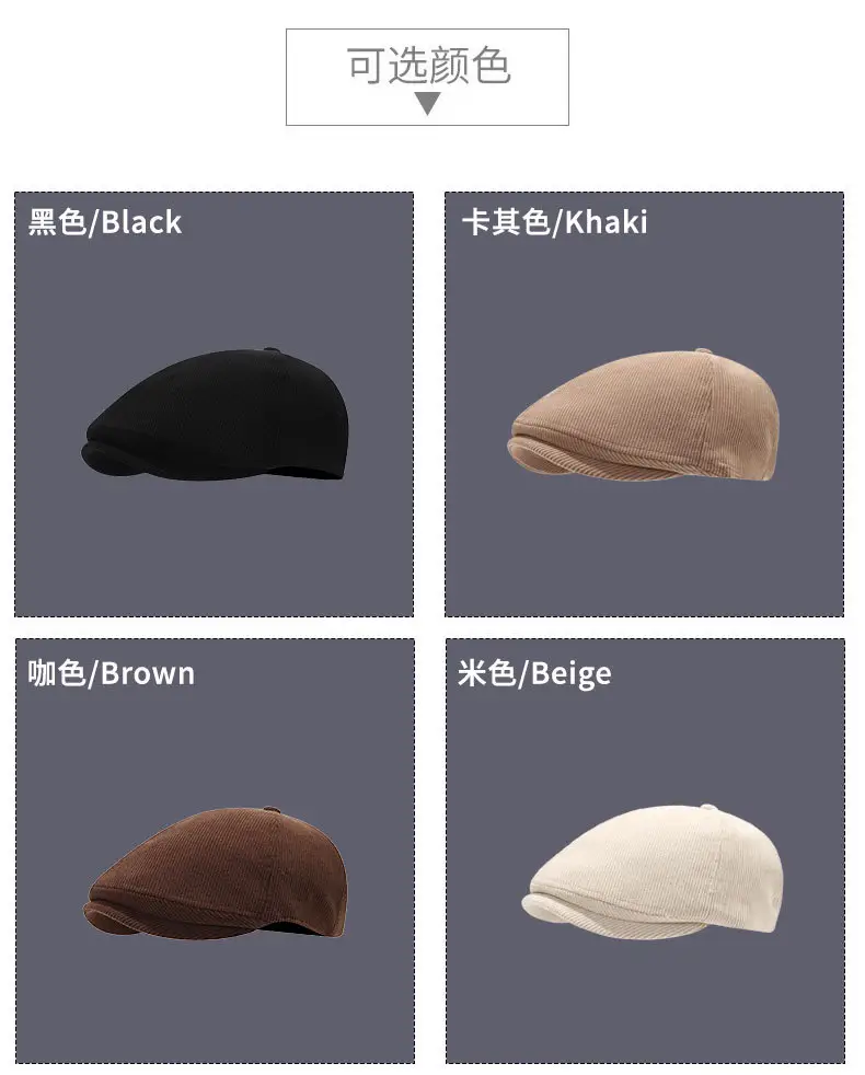 Black Japanese-Style Forward Cap for Women Winter — feature 8