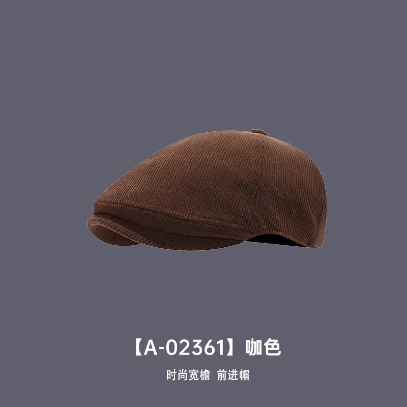 Black Japanese-Style Forward Cap for Women Winter - Image 4