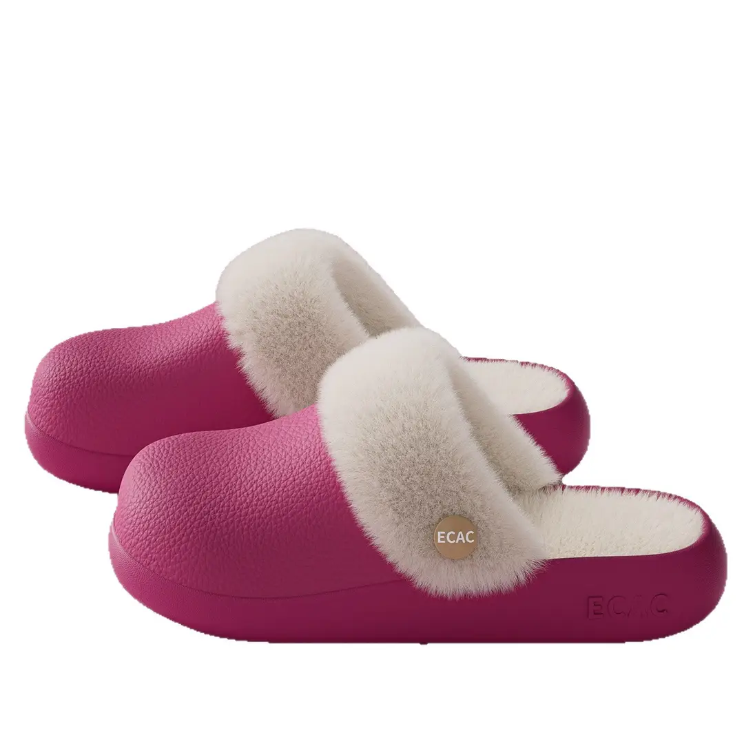 Winter New Cotton Slippers for Women, Thick-Soled, Warm, Removable and Washable Confinement Shoes, Home Couple Home Fleece-Lined Indoor Cotton Shoes