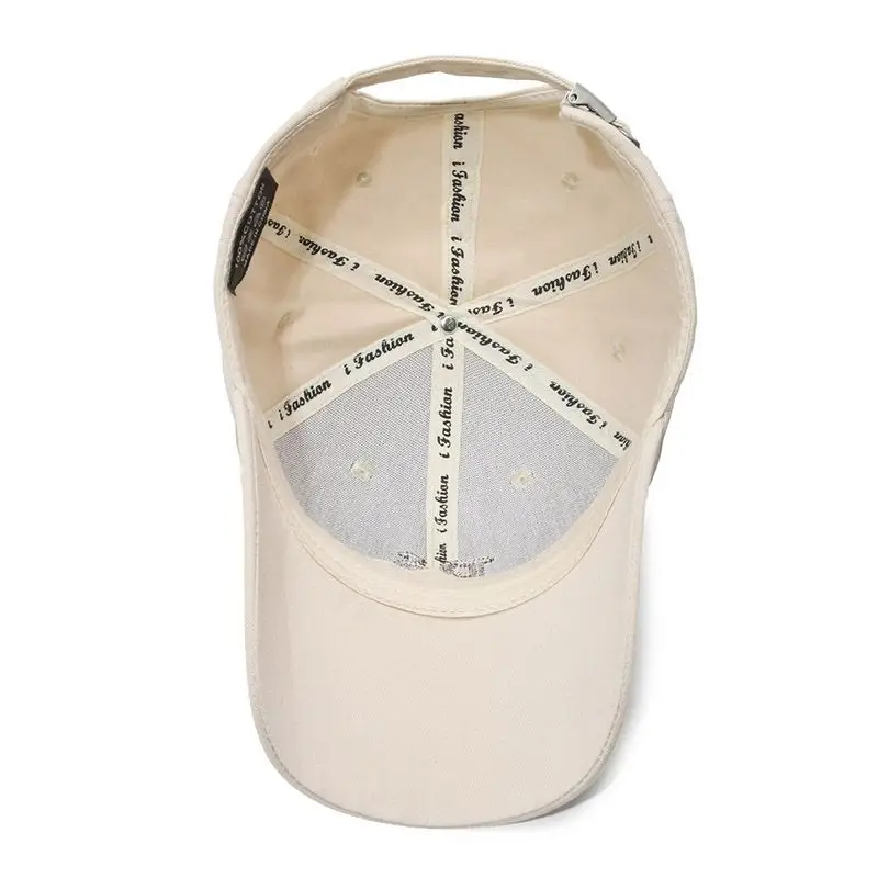 Women's Beige Embroidered Baseball Cap with "FASHION" Text - Image 7