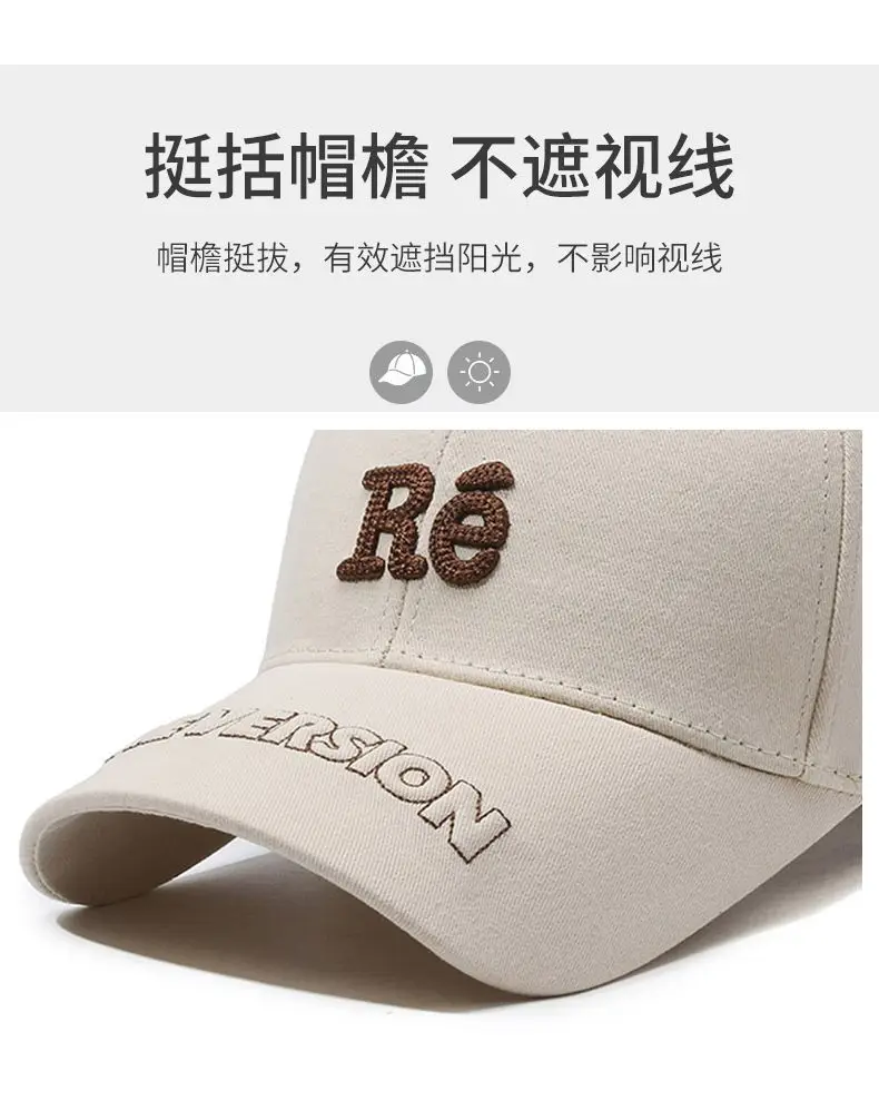 Women's Beige Embroidered Baseball Cap with "FASHION" Text — feature 12