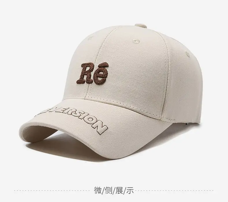 Women's Beige Embroidered Baseball Cap with "FASHION" Text — feature 7