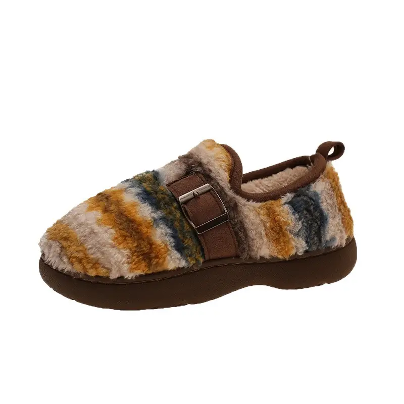 Women's Cotton Velvet Birkenstock Slippers Winter Warm Anti-Slip - Image 7