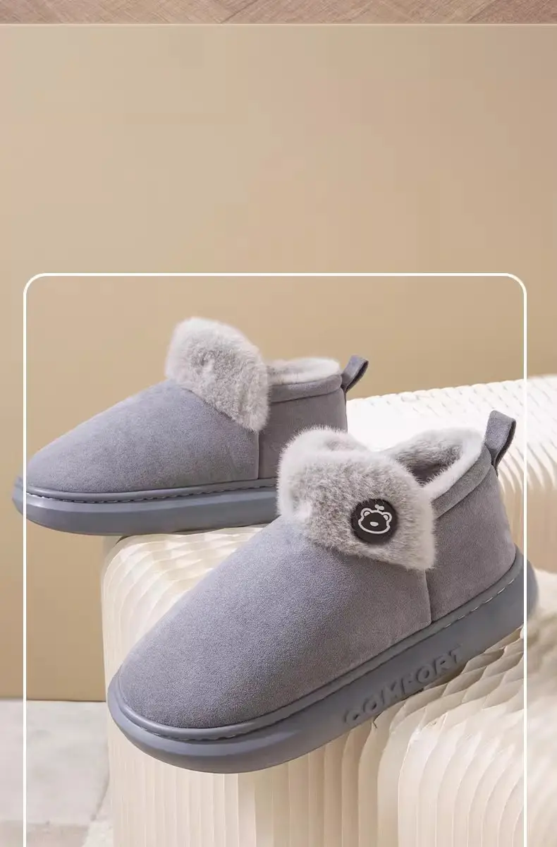 Women Fleece Lined Snow Boots Warm Thick Black — feature 11
