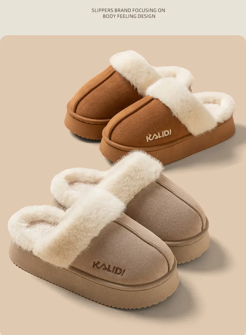 Women's Cotton Slippers Warm Autumn Winter Closed Toe — feature 13