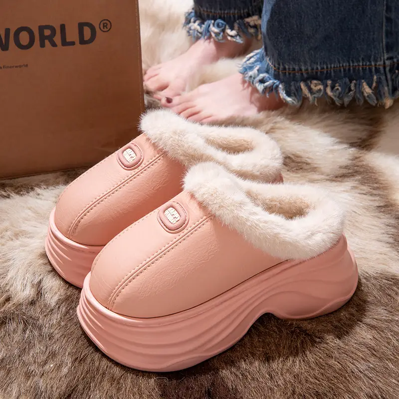 2025 New Winter Cotton Slippers for Women with Velvet and Velvet to Keep Warm at Home, Non-Slip Thick Soles, Cotton Shoes for Men in Winter - Image 5
