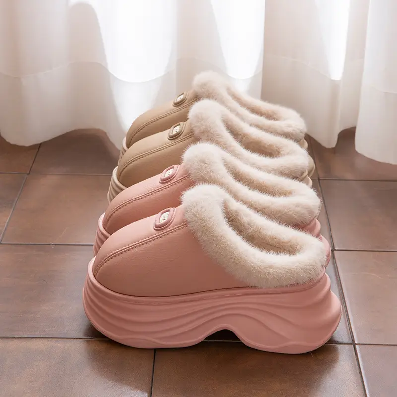 2025 New Winter Cotton Slippers for Women with Velvet and Velvet to Keep Warm at Home, Non-Slip Thick Soles, Cotton Shoes for Men in Winter - Image 6