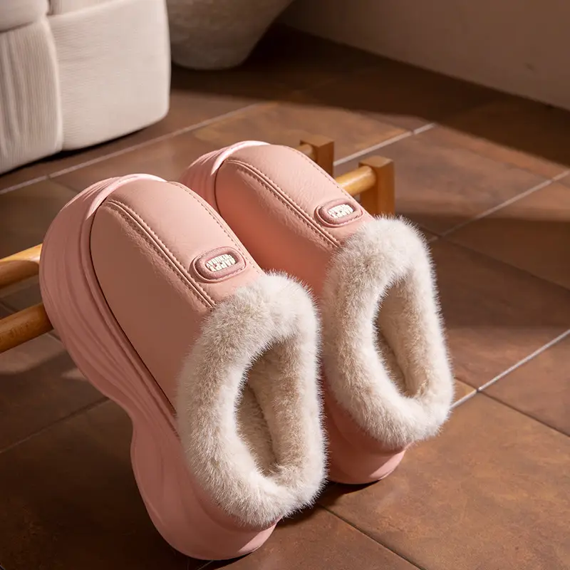 2025 New Winter Cotton Slippers for Women with Velvet and Velvet to Keep Warm at Home, Non-Slip Thick Soles, Cotton Shoes for Men in Winter - Image 7