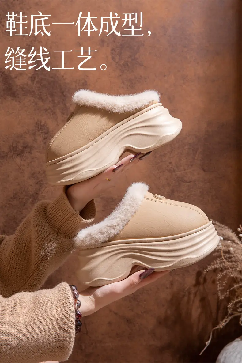 2025 New Winter Cotton Slippers for Women with Velvet and Velvet to Keep Warm at Home, Non-Slip Thick Soles, Cotton Shoes for Men in Winter — feature 6