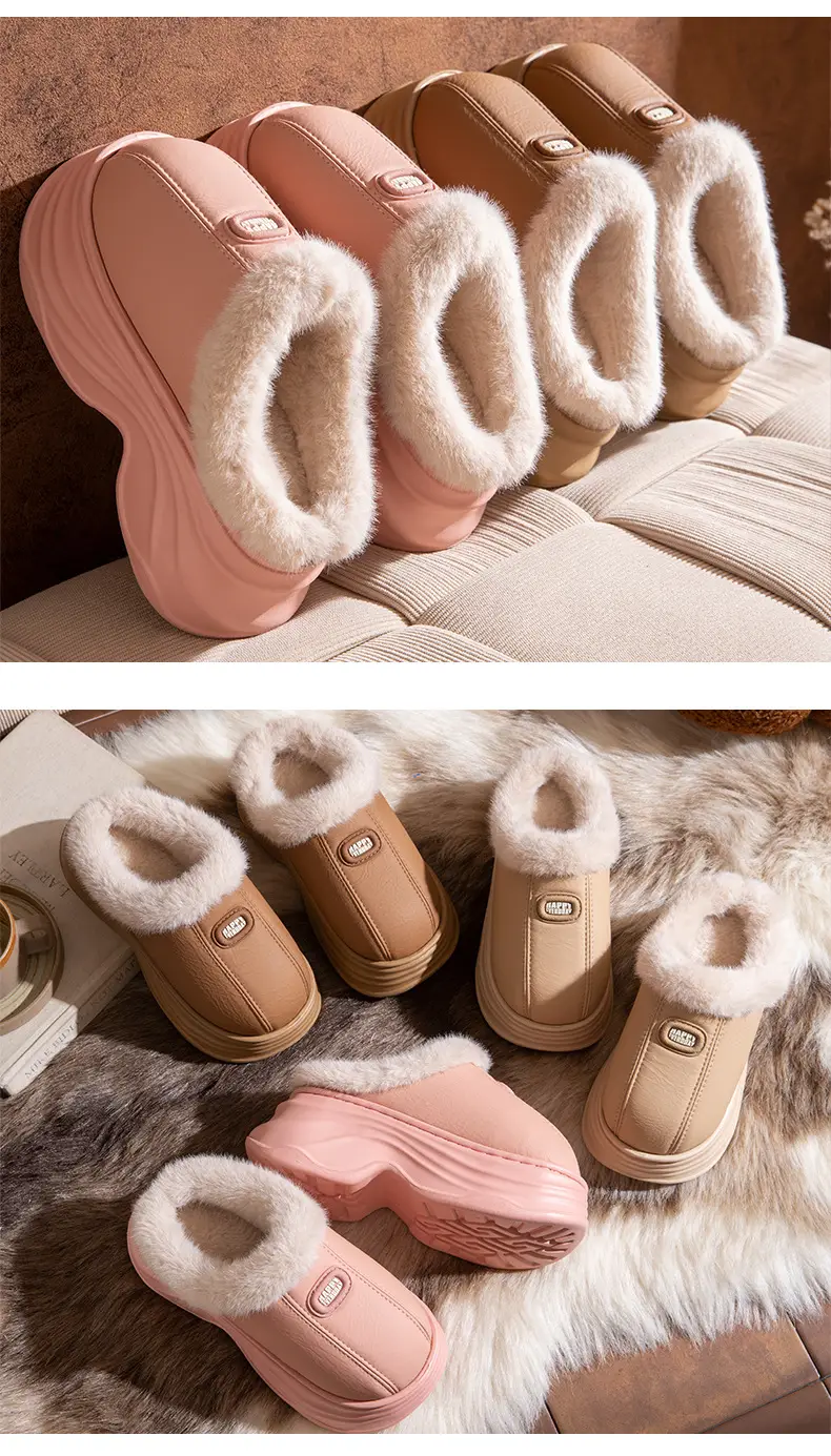 2025 New Winter Cotton Slippers for Women with Velvet and Velvet to Keep Warm at Home, Non-Slip Thick Soles, Cotton Shoes for Men in Winter — feature 9