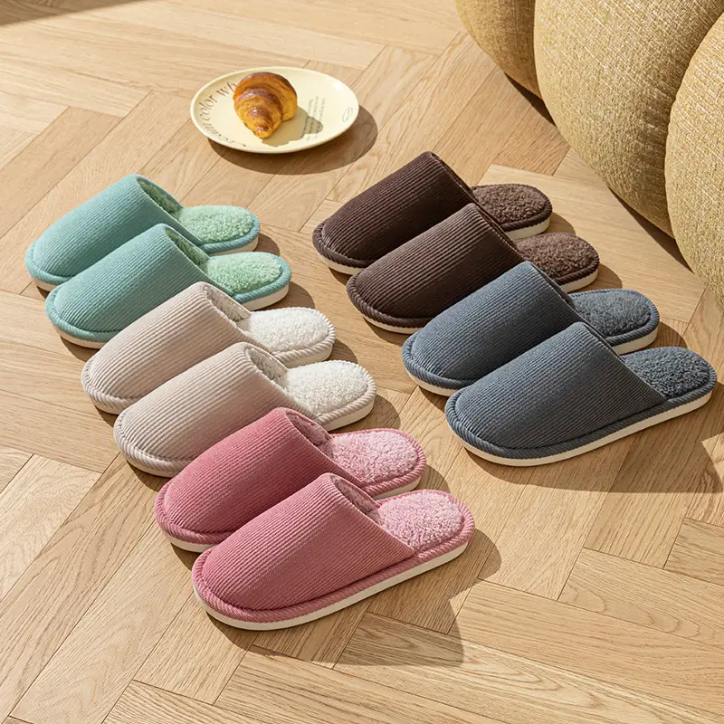 Elderly Non-Slip Silent Cotton Slippers Women Men Winter Warm - Image 9