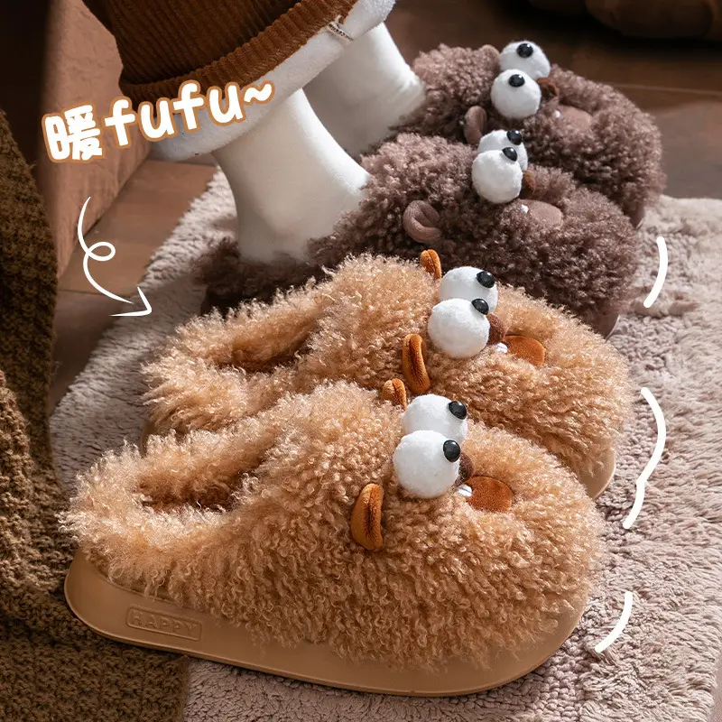 Furry Cotton Slippers for Women Pink 2025 - Image 9