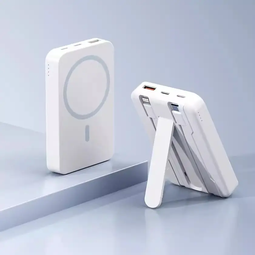 3C Certified Magsafe Magnetic Wireless Power Bank with Cable Fast Charging Mobile Power Supply Cross-Border Gift with Logo Printing