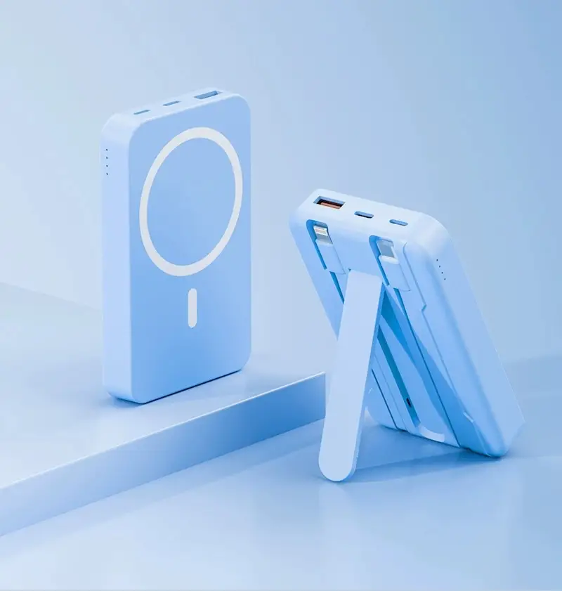 3C Certified Magsafe Magnetic Wireless Power Bank with Cable Fast Charging Mobile Power Supply Cross-Border Gift with Logo Printing