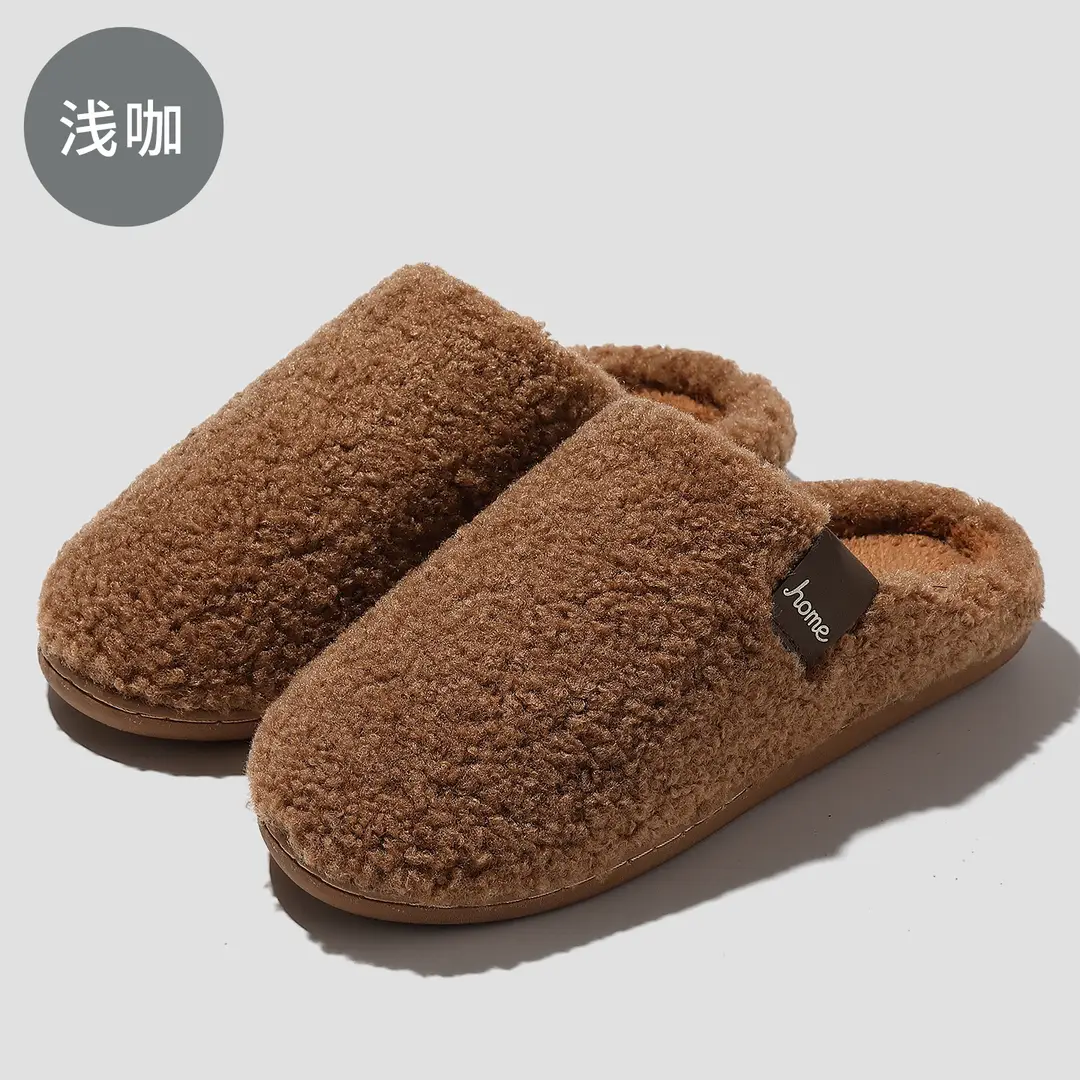 Women's 2025 New Style Indoor Home Autumn and Winter Plush Warm Thick-Soled Non-Slip Cotton Slippers - Image 4