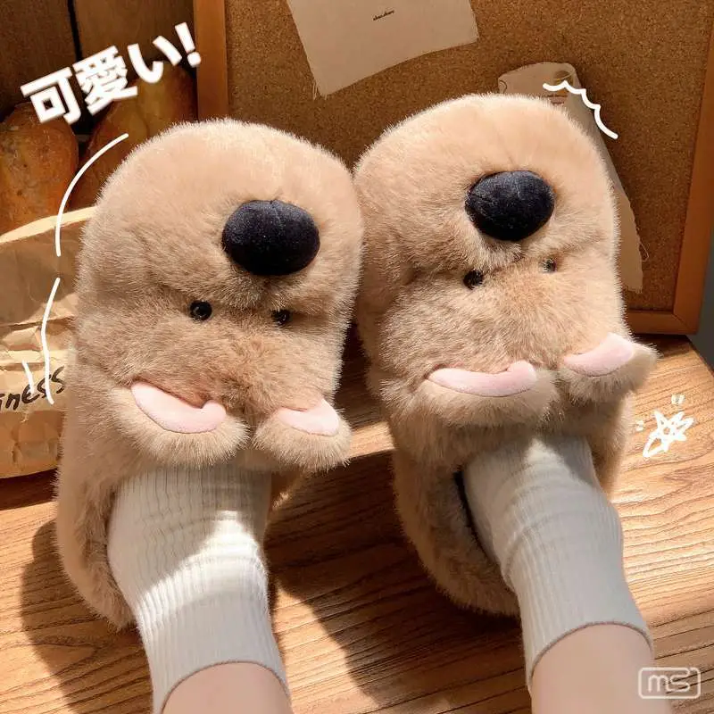 Cute Dog Soft Cotton Slippers for Women 2025 - Image 5