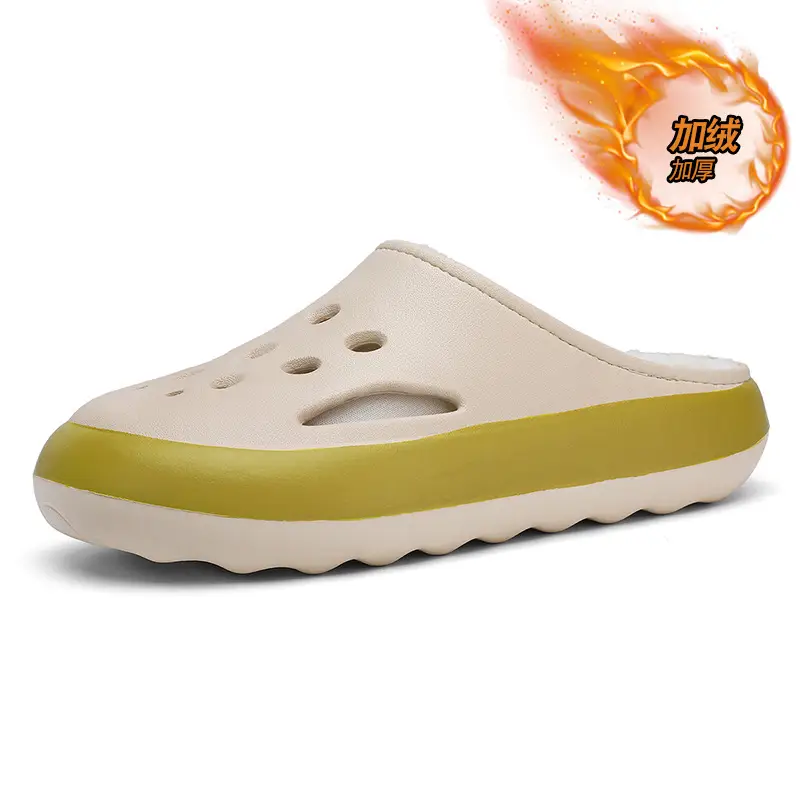 Cross-Border Large Size Cotton Slippers for Men in Winter Indoor Fleece-Lined Warm Thick-Soled Outer Wear Non-Slip Couple's Clogs Slippers - Image 8