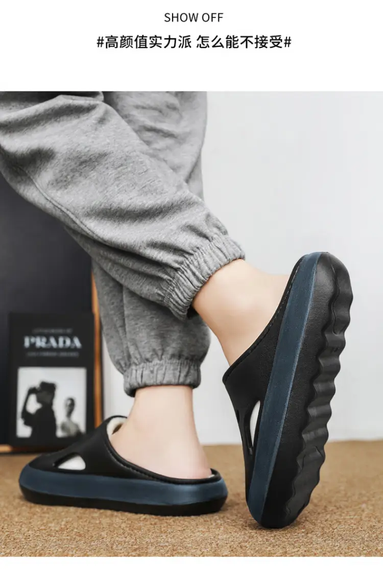 Cross-Border Large Size Cotton Slippers for Men in Winter Indoor Fleece-Lined Warm Thick-Soled Outer Wear Non-Slip Couple's Clogs Slippers — feature 20