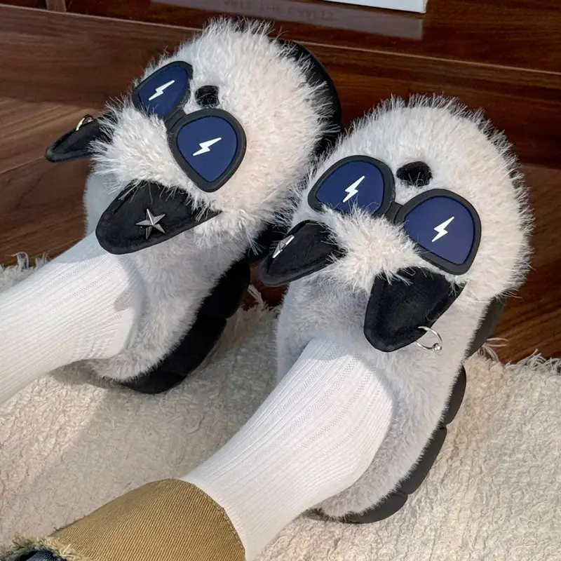Glasses Puppy Warm Cotton Slippers Women 2025 - Image 6