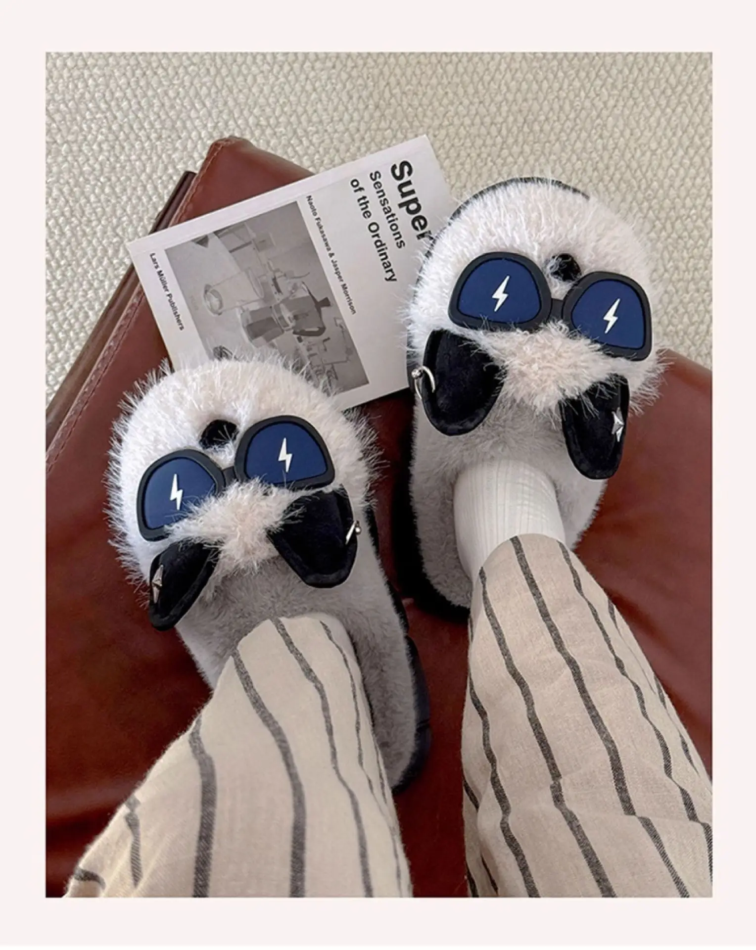 Glasses Puppy Warm Cotton Slippers Women 2025 — feature 7