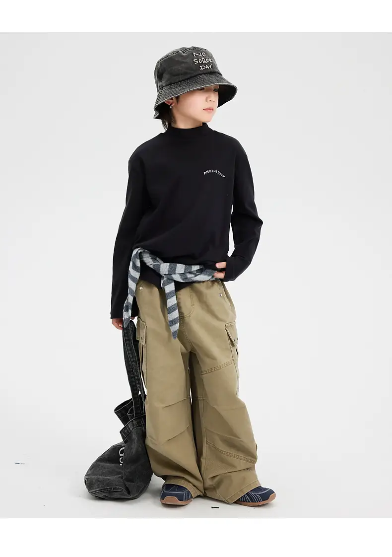Boys Half Turtleneck German Velvet Bottoming Shirt Black 2025 — feature 20