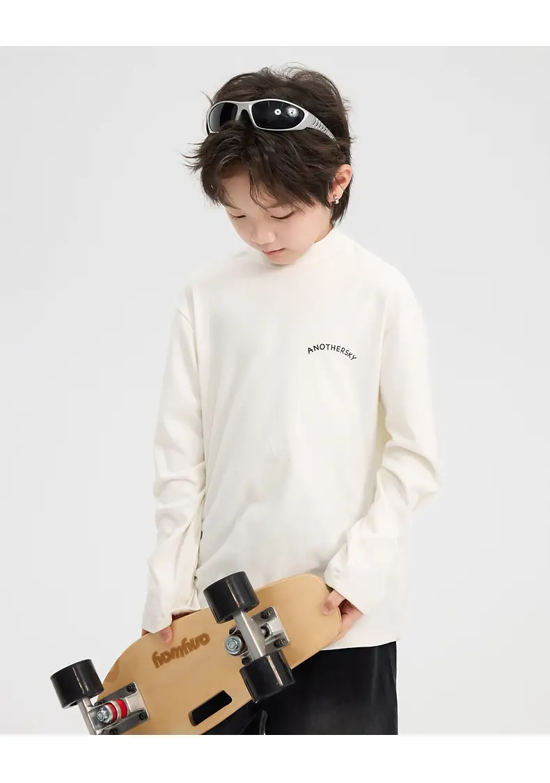 Boys Half Turtleneck German Velvet Bottoming Shirt Black 2025 — feature 26