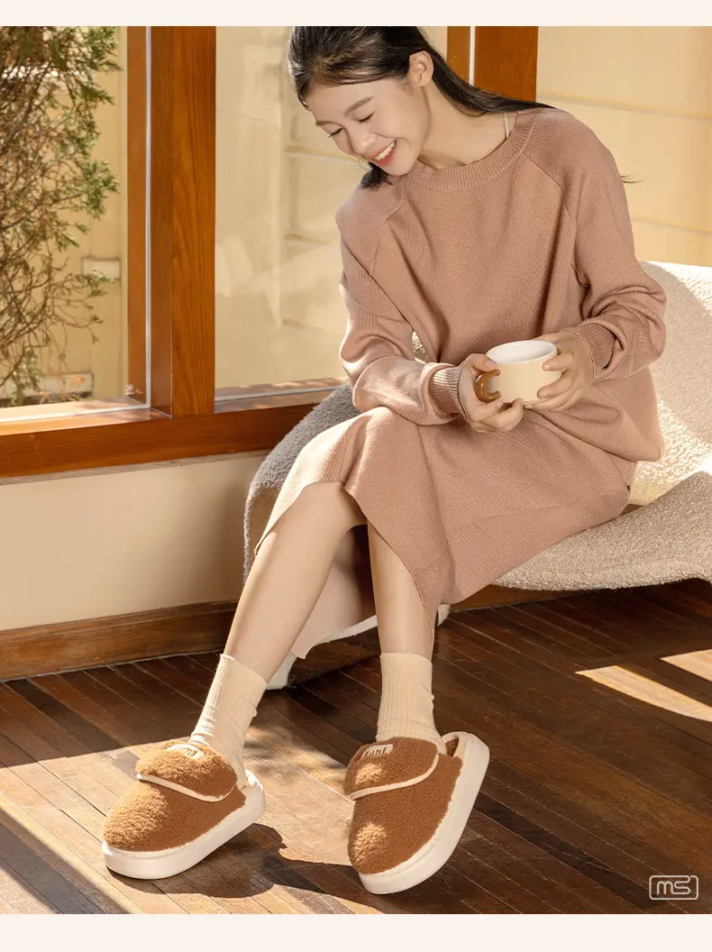 2025 Winter Closed-Toe Cotton Slippers for Men Women — feature 10
