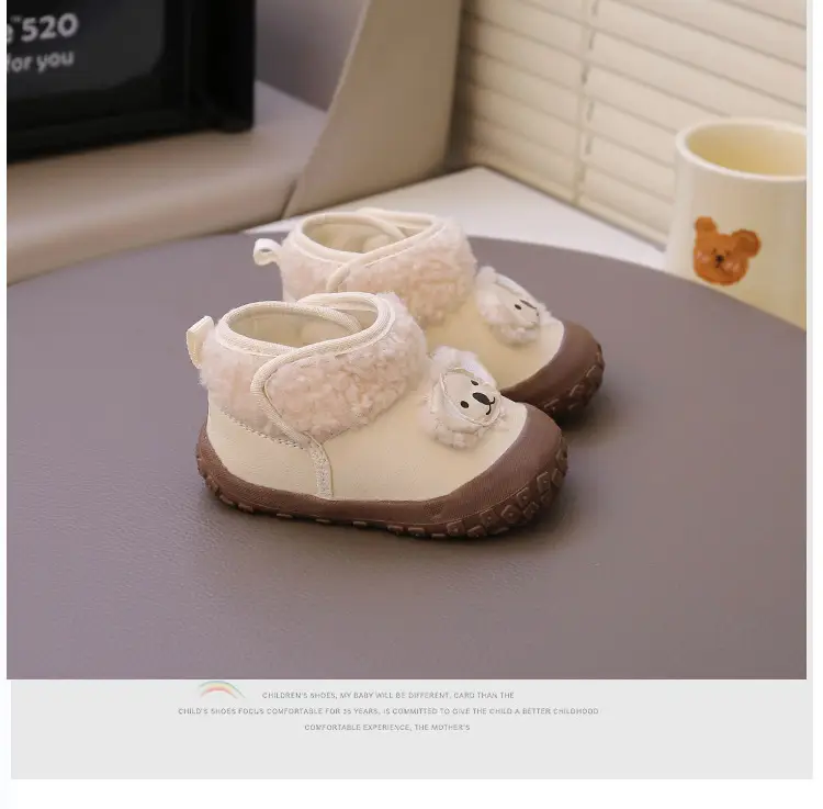 Winter Newborn Baby Cotton Shoes, Warm Shoes and Socks, 6-12 Months Baby Toddler Shoes, Soft Sole Infant Shoes Fleece-Lined — feature 10