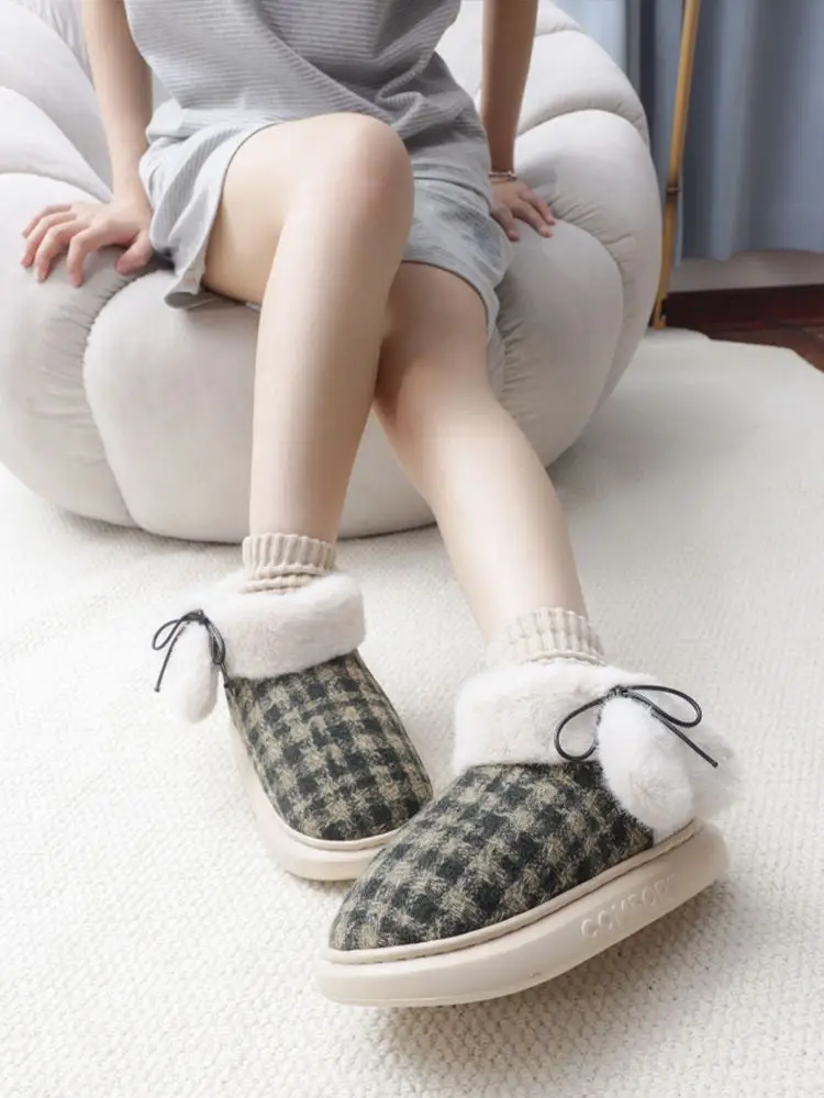 Women Winter Plush Warm Bag Heel Shoes — feature 14