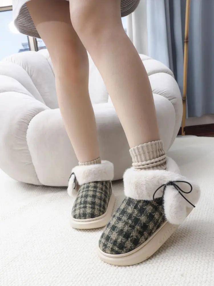 Women Winter Plush Warm Bag Heel Shoes — feature 15
